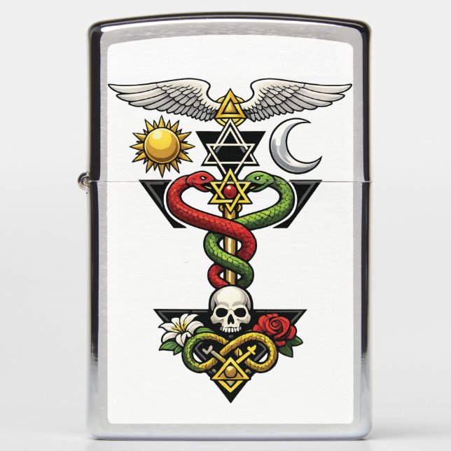 Alchemical symbol zippo lighter (Front)