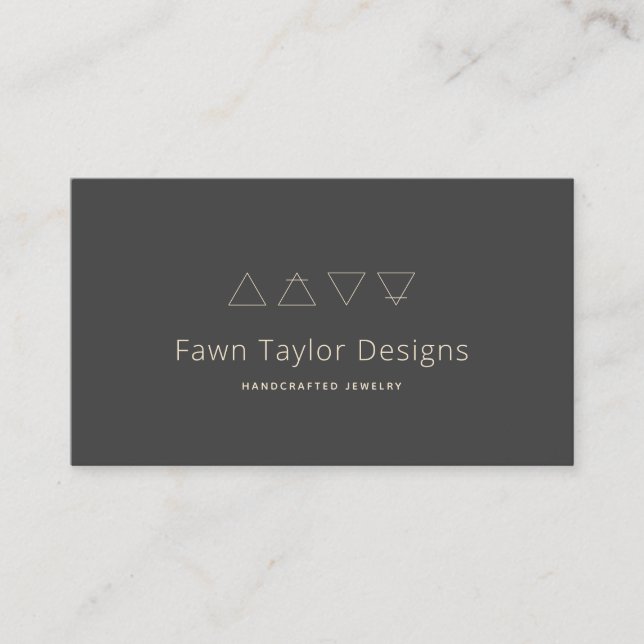 Alchemical Symbols Black Business Card (Front)