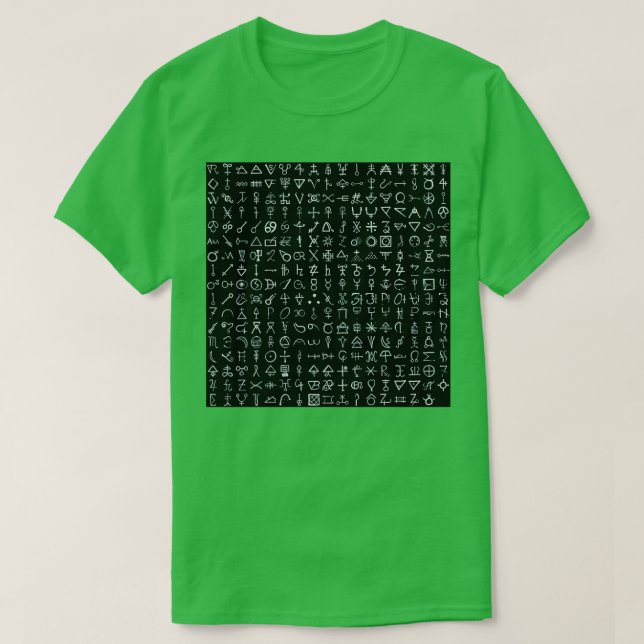 Alchemical Symbols Collected Inverted T-Shirt (Design Front)