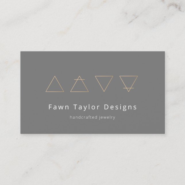 Alchemical Symbols  Gray Business Card (Front)