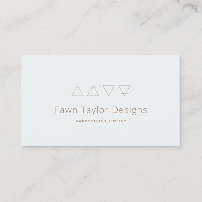 Alchemical Symbols Pastel Blue Business Card (Front)