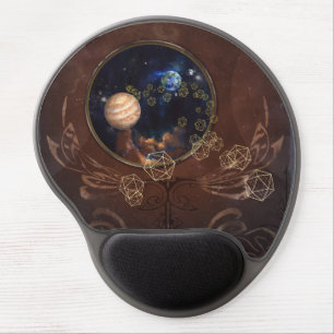 Alchemist cosmic antique medieval book gel mouse pad