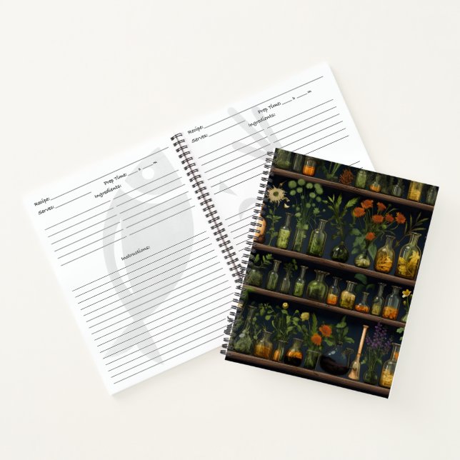 Alchemist Herbarium Shelf Notebook (Inside)