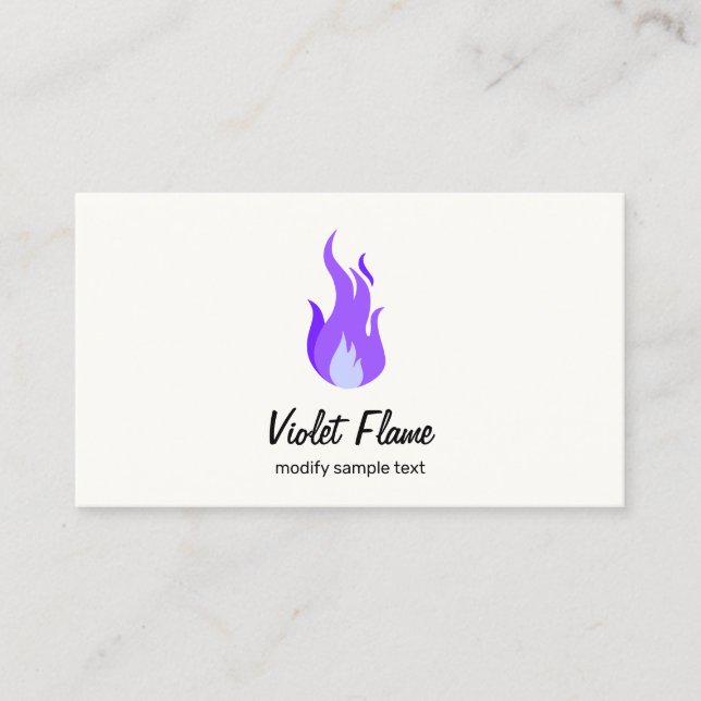 Alchemist Violet Flame Spiritual Healer Business Card (Front)