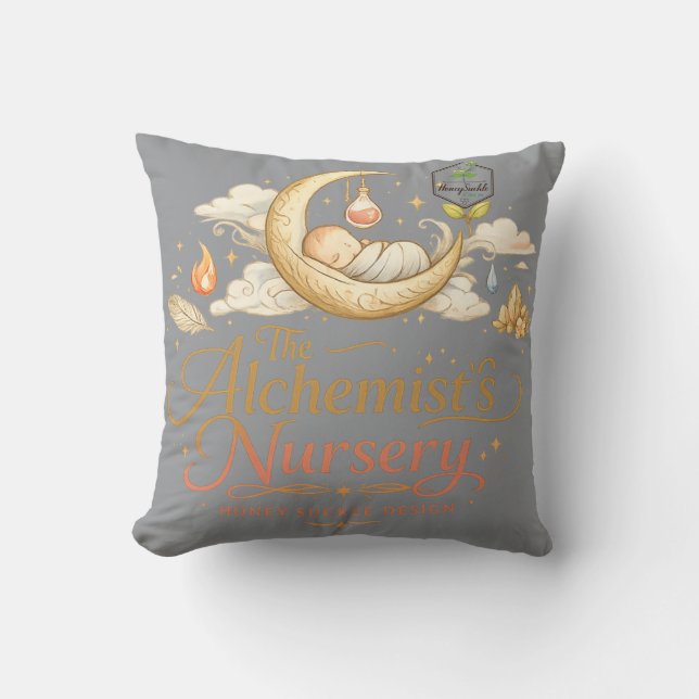 Alchemist's Nursery Throw Pillow (Front)