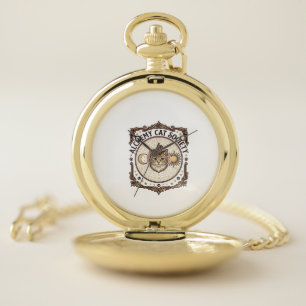 Alchemy Cat Society Cat Alchemy Vintage Vector Art Pocket Watch