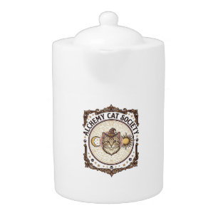 Alchemy Cat Society Cat Alchemy Vintage Vector Art Teapot