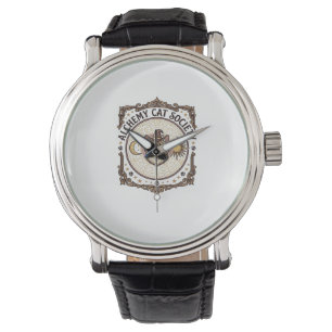 Alchemy Cat Society Cat Alchemy Vintage Vector Art Watch