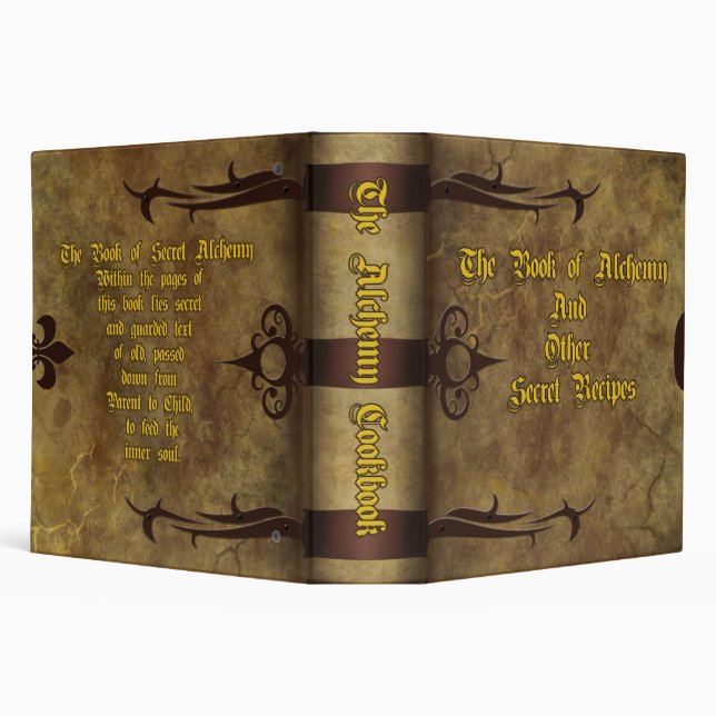 Alchemy Cookbook Binder, 2" 3 Ring Binder (Background)