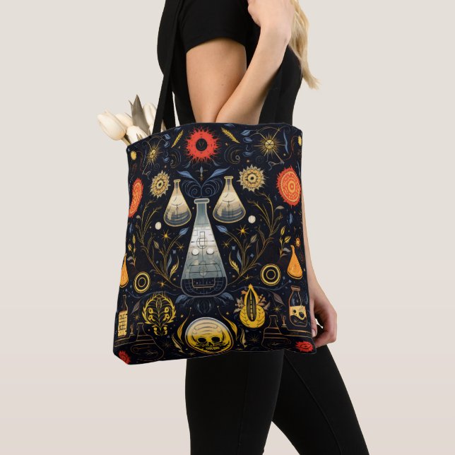 Alchemy Dark Magic Fantasy Tote Bag (Close Up)