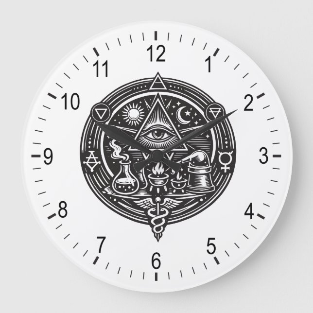 Alchemy emblem large clock (Front)