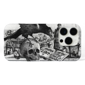 Alchemy Laboratory Raven and Human Skull iPhone 16 Pro Case