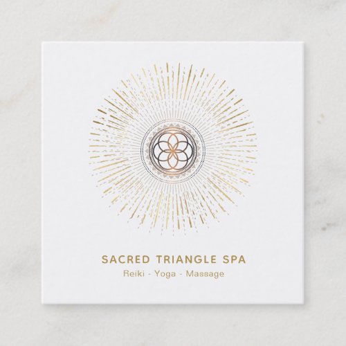  Alchemy _ Mandala Shaman Sacred Geometry Square Business Card
