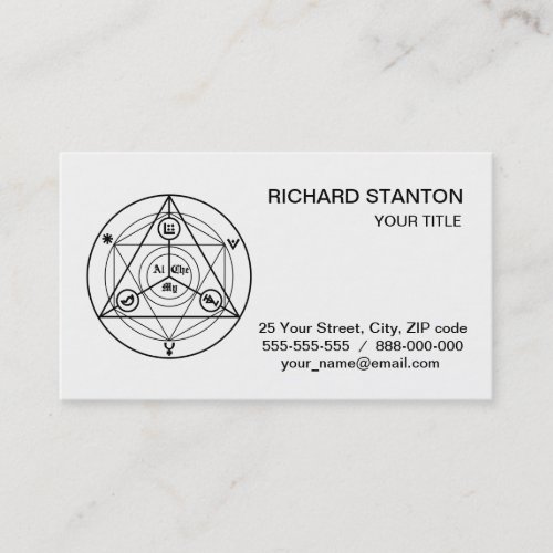 Alchemy manifesto business card