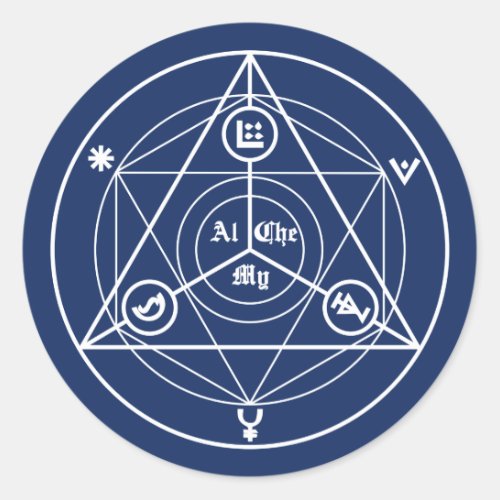 Alchemy manifesto classic round sticker