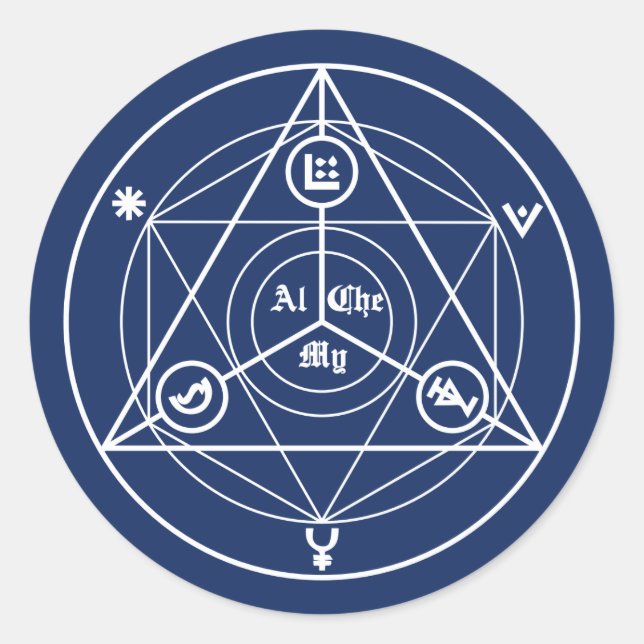 Alchemy manifesto classic round sticker (Front)