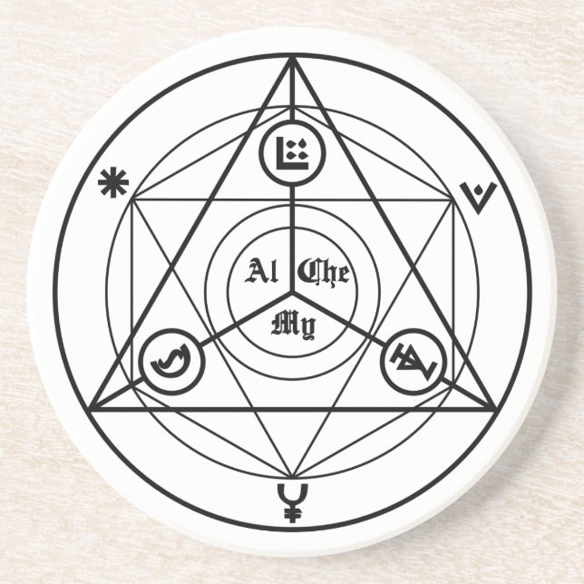 Alchemy manifesto drink coaster (Front)