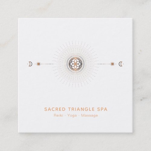  Alchemy Moon Shaman Sacred Geometry Mandala Square Business Card