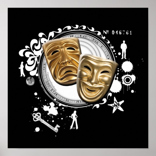 Alchemy of Acting Drama Masks Poster (Front)