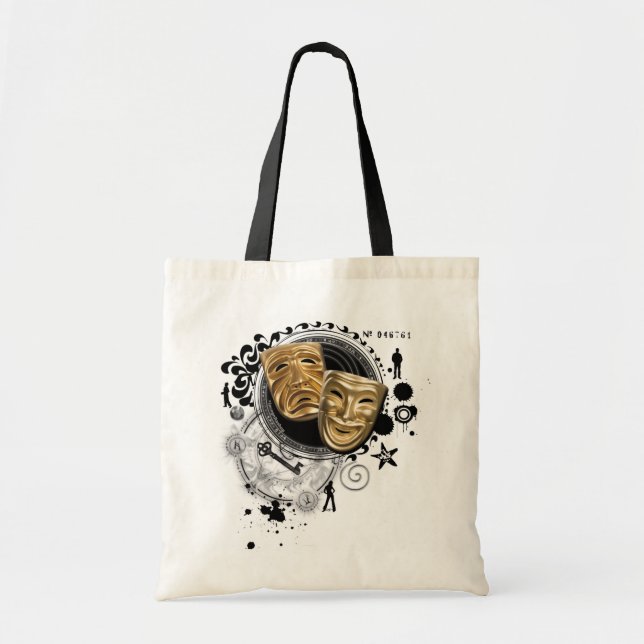 Alchemy of Acting Drama Masks Tote Bag (Front)