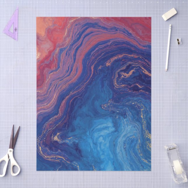 “Alchemy of Currents” – A Colourful Abstract Tissue Paper (Craft)