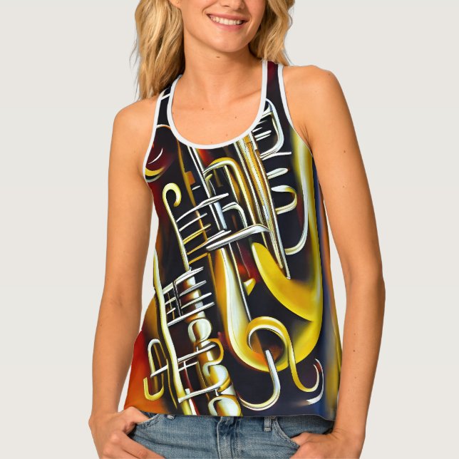 Alchemy of jazz music tank top (Front)
