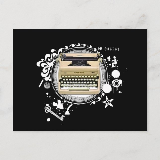 Alchemy of Writing Typewriter Postcard (Front)