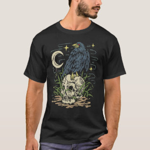 Alchemy Raven Skull Moon T-Shirt