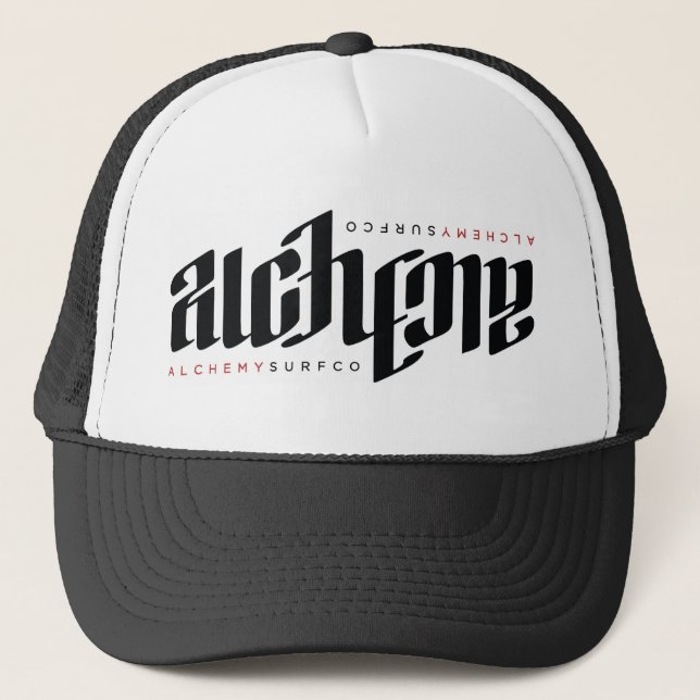 Alchemy Surf Trucker Hat :: Black (Front)