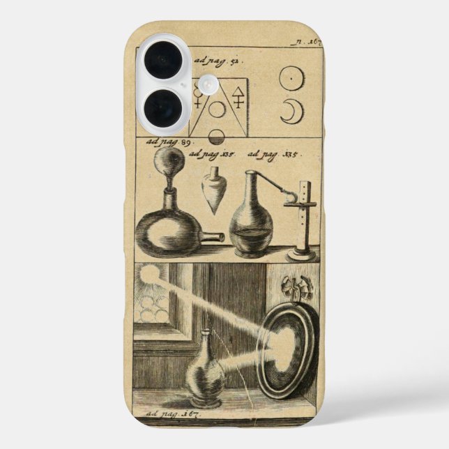 Alchemy Symbols and Tools Sepia Case-Mate iPhone Case (Back)