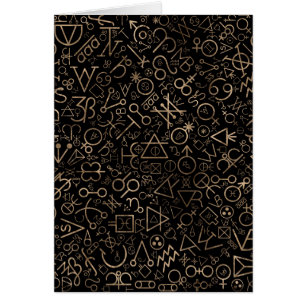 Alchemy symbols Astrological symbols pattern #2 Cards