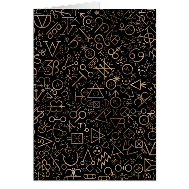 Alchemy symbols Astrological symbols pattern #2 Cards (Front)