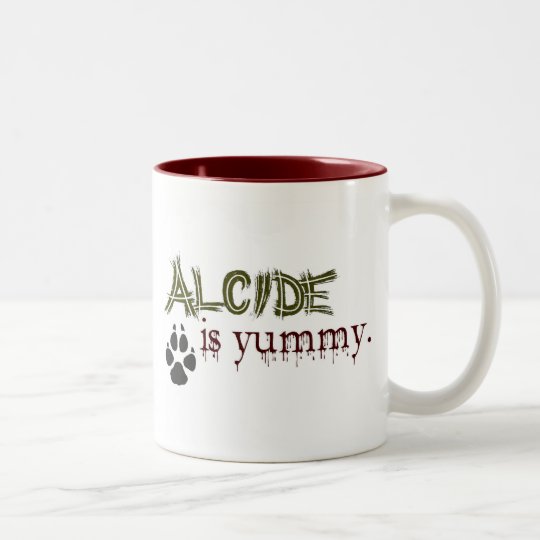 Alcide is Yummy. Two-Tone Coffee Mug