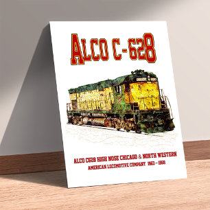 Alco C-628 aka Alco Century 628 Diesel Locomotive Framed Art