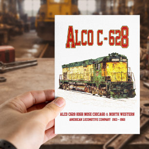 Alco C-628 aka Alco Century 628 Diesel Locomotive Postcard