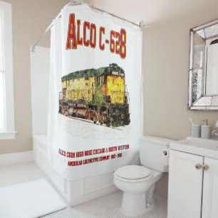 Alco C-628 aka Alco Century 628 Diesel Locomotive Shower Curtain