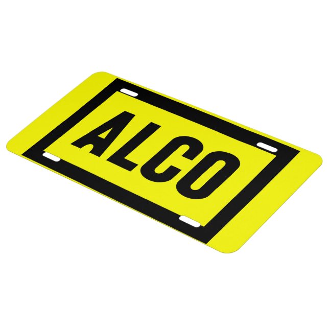 ALCO-Powered by Alco Locomotive Company License Plate (Side)
