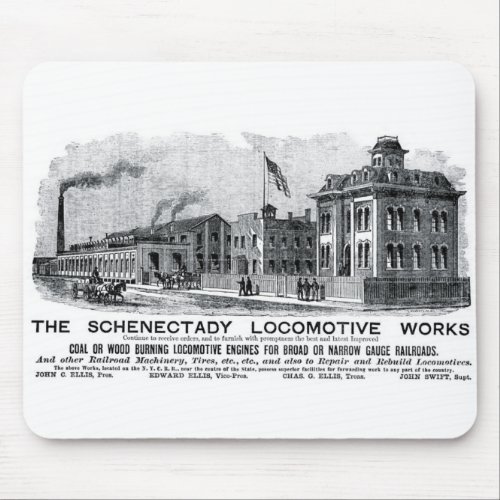 Alco_Schenectady Locomotive Works 1870 Mouse Pad