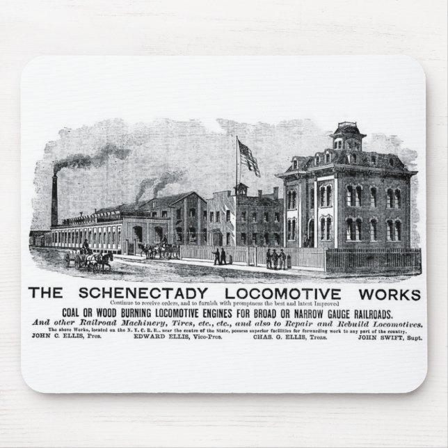 Alco-Schenectady Locomotive Works, 1870 Mouse Pad (Front)