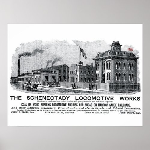 Alco_Schenectady Locomotive Works 1870  Poster