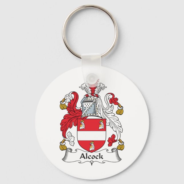 Alcock Family Crest Keychain (Front)