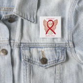 Alcohol Abuse Awareness Ribbon Angel Custom Pin | Zazzle