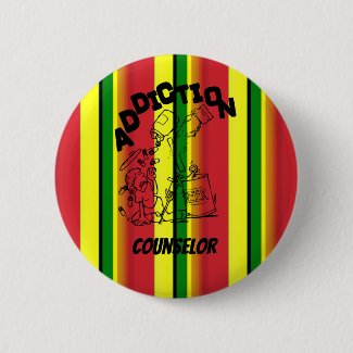 Alcohol Addiction Counselor Round Button