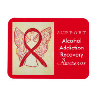 Alcohol Addiction Recovery Awareness Ribbon Magnet