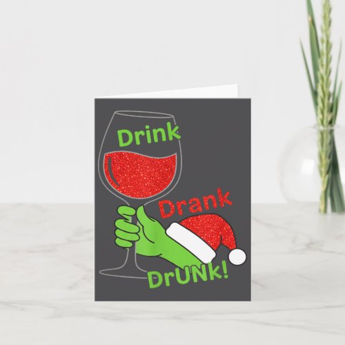 Alcohol & Tails Drink Drank Drunk! Funny Chris Card