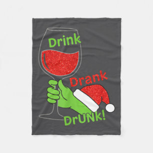 Alcohol &amp; Tails Drink Drank Drunk! Funny Chris Fleece Blanket