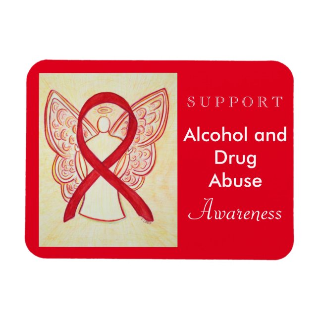 Alcohol and Drug Abuse Awareness Ribbon Magnet (Horizontal)