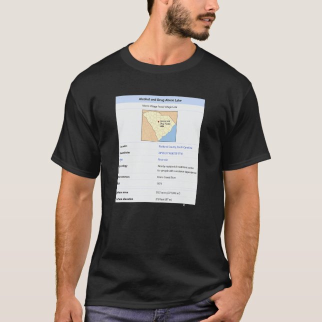 Alcohol and Drug Abuse Lake T-Shirt (Front)