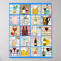 Alcohol Booze Mixed Drinks Party Art Collage