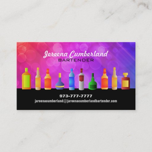 Customizable Alcohol Business Cards